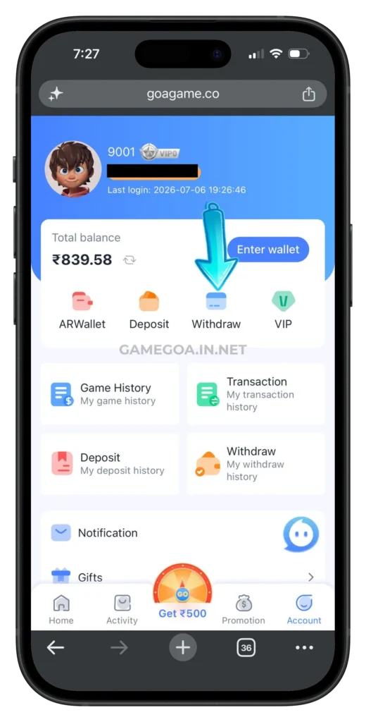 goagome-withdraw